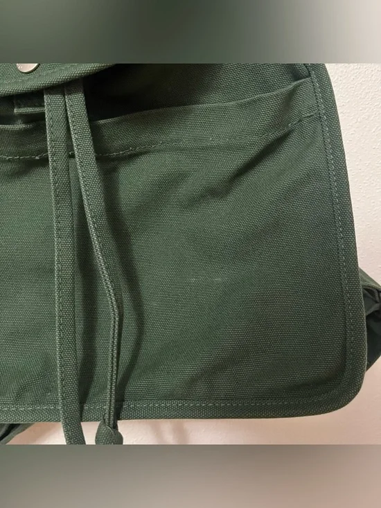 baggu drawstring canvas backpack bag in eucalyptus - Picture 3 of 9